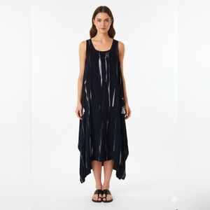 Lagenlook Women's Maxi Dress Lagenlook Size Medium Black Gray by Lyng